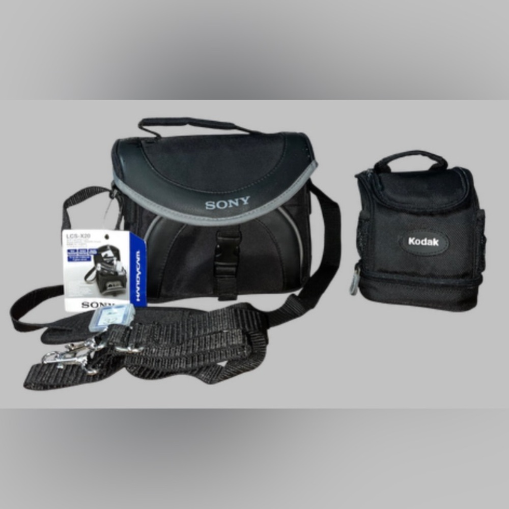 Sony Black Camera Bag & Kodak Soft Dual Compartment Camera Bag